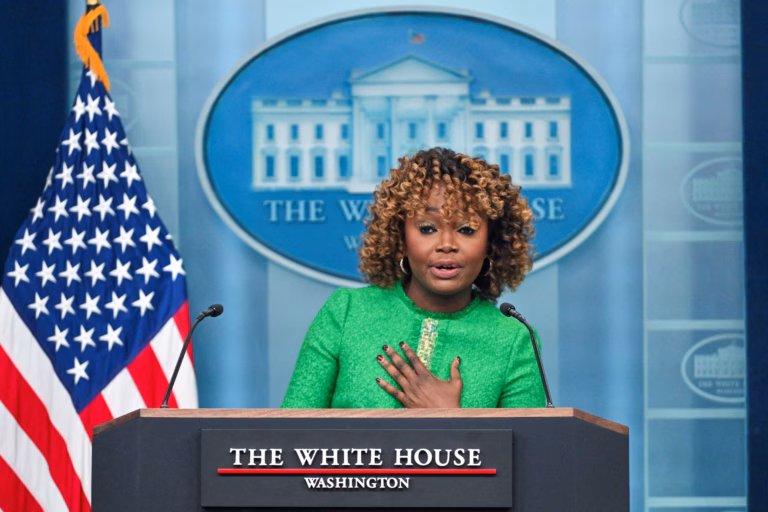 Karine Jean-Pierre leaves reporters fuming as she blocks hostage-deal expert from final White House briefing for her ‘good-bye party’
