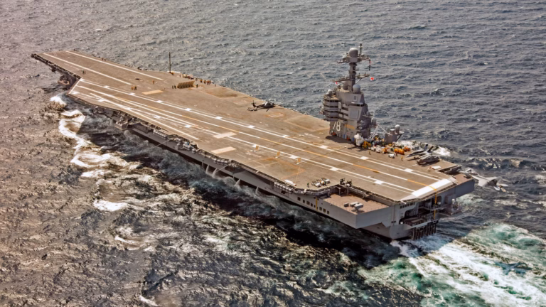 Most advanced US aircraft carrier arrives close to Venezuela amid military build-up