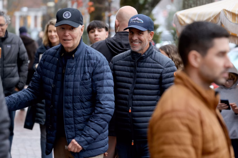 Hunter, Joe Biden pictured together for first time since leaving White House ahead of family’s Thanksgiving bash in Nantucket