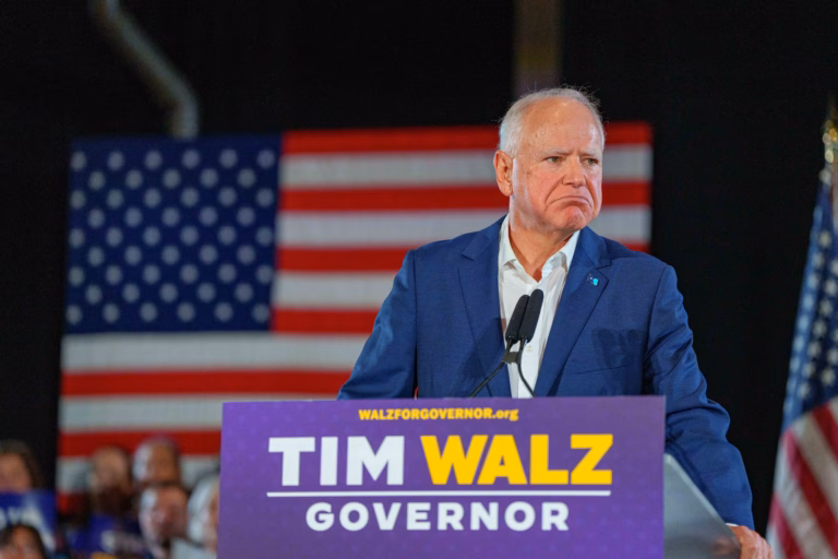 Tim Walz ‘deeply concerned’ about people shouting ‘R-word’ driving by his home after Trump swipe